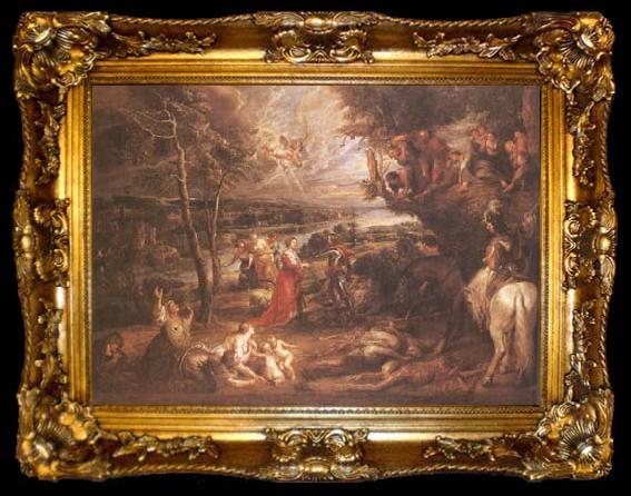 framed  Peter Paul Rubens Landscape with St George (mk25), ta009-2